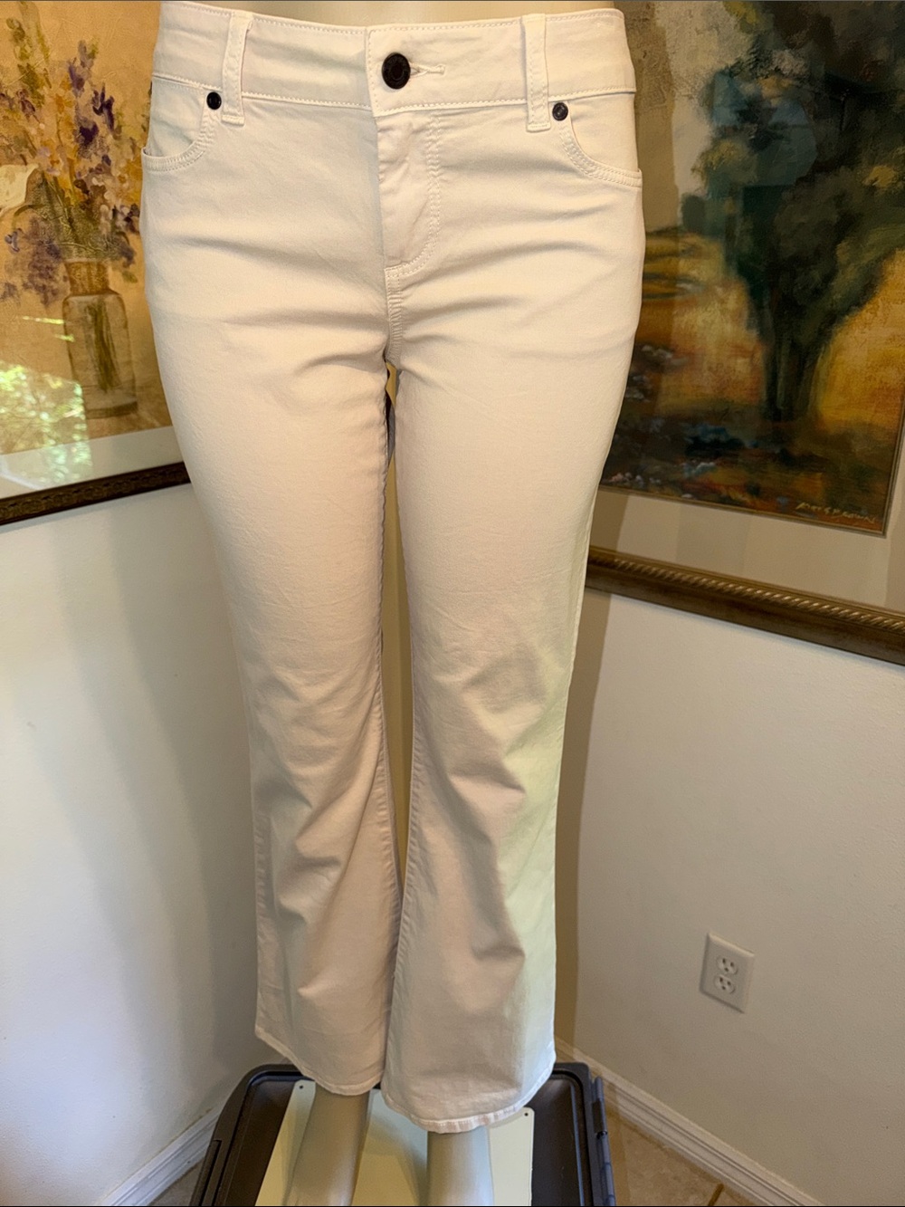 TALBOTS Signature Cream Bootcut Jeans 8P/29